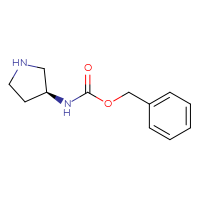 Chemical structure of benzyl N-[(3S)-pyrrolidin-3-yl]carbamate - CSSB00015565314