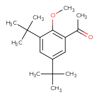 Chemical structure of 1-(3,5-di-tert-butyl-2-methoxyphenyl)ethan-1-one - CSSB06318385174