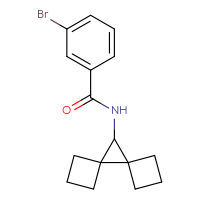 Chemical structure of 3-bromo-N-{dispiro[3.0.3⁵.1⁴]nonan-9-yl}benzamide - CSSB02231837622