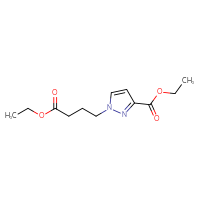 Chemical structure of ethyl 1-(4-ethoxy-4-oxobutyl)-1H-pyrazole-3-carboxylate - CSSB15240014639