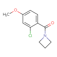 Chemical structure of 1-(2-chloro-4-methoxybenzoyl)azetidine - CSSB00093787592