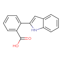 Chemical structure of 2-(1H-indol-2-yl)benzoic acid - CSSB00020670614