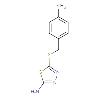 Chemical structure of 5-{[(4-methylphenyl)methyl]sulfanyl}-1,3,4-thiadiazol-2-amine - CSSB00000149000