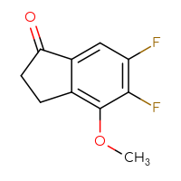 Chemical structure of 5,6-difluoro-4-methoxy-2,3-dihydro-1H-inden-1-one - CSSB00000108244