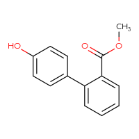 Chemical structure of methyl 4'-hydroxy-[1,1'-biphenyl]-2-carboxylate - CSSB00020631559