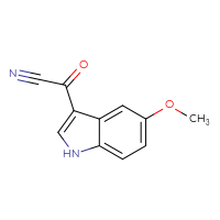 Chemical structure of 5-methoxy-1H-indole-3-carbonyl cyanide - CSSB20504706403