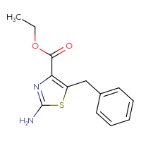 Chemical structure of ethyl 2-amino-5-benzyl-1,3-thiazole-4-carboxylate - CSSB00102708114