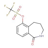 Chemical structure of 1-oxo-2,3,4,5-tetrahydro-1H-2-benzazepin-6-yl trifluoromethanesulfonate - CSSB20977127355