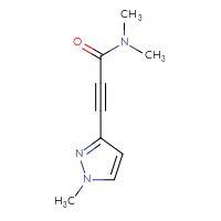 Chemical structure of N,N-dimethyl-3-(1-methyl-1H-pyrazol-3-yl)prop-2-ynamide - CSSB06385342049