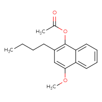 Chemical structure of 2-butyl-4-methoxynaphthalen-1-yl acetate - CSSB00020680768