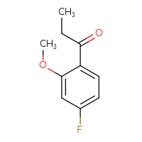 Chemical structure of 1-(4-fluoro-2-methoxyphenyl)propan-1-one - CSSB00000043856