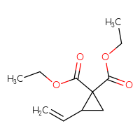 Chemical structure of 1,1-diethyl 2-ethenylcyclopropane-1,1-dicarboxylate - CSSB00009994623