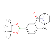 Chemical structure of 7-[2-methyl-5-(4,4,5,5-tetramethyl-1,3,2-dioxaborolan-2-yl)benzoyl]-7-azabicyclo[2.2.1]heptane - CSSB02533516034