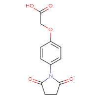 Chemical structure of 2-[4-(2,5-dioxopyrrolidin-1-yl)phenoxy]acetic acid - CSSB00003446025