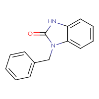 Chemical structure of 1-benzyl-2,3-dihydro-1H-1,3-benzodiazol-2-one - CSSB00000013383
