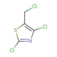 Chemical structure of 2,4-dichloro-5-(chloromethyl)-1,3-thiazole - CSSB00012356138