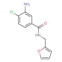 Chemical structure of 3-amino-4-chloro-N-[(furan-2-yl)methyl]benzamide - CSSB00020586956