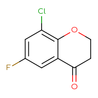 Chemical structure of 8-chloro-6-fluoro-3,4-dihydro-2H-1-benzopyran-4-one - CSSB00011382873