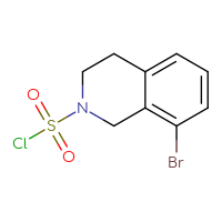 Chemical structure of 8-bromo-1,2,3,4-tetrahydroisoquinoline-2-sulfonyl chloride - CSSB00118645876