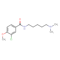 Chemical structure of 3-chloro-N-[5-(dimethylamino)pentyl]-4-methoxybenzamide - CSSB06396753893