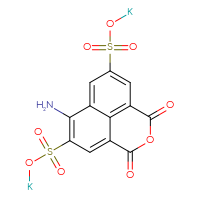 Chemical structure of 7,11-dipotassium 8-amino-2,4-dioxo-3-oxatricyclo[7.3.1.0⁵,¹³]trideca-1(13),5,7,9,11-pentaene-7,11-disulfonate - CSSB02515438720