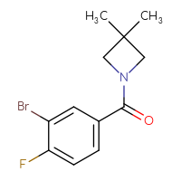 Chemical structure of 1-(3-bromo-4-fluorobenzoyl)-3,3-dimethylazetidine - CSSB00016598888