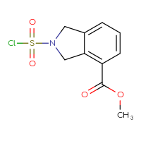 Chemical structure of methyl 2-(chlorosulfonyl)-2,3-dihydro-1H-isoindole-4-carboxylate - CSSB20622561150