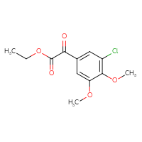 Chemical structure of ethyl 2-(3-chloro-4,5-dimethoxyphenyl)-2-oxoacetate - CSSB21103685488