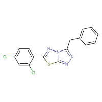 Chemical structure of 3-benzyl-6-(2,4-dichlorophenyl)-[1,2,4]triazolo[3,4-b][1,3,4]thiadiazole - CSSB00121633446