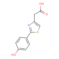 Chemical structure of 2-[2-(4-hydroxyphenyl)-1,3-thiazol-4-yl]acetic acid - CSSB00000203736