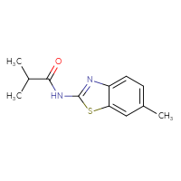 Chemical structure of 2-methyl-N-(6-methyl-1,3-benzothiazol-2-yl)propanamide - CSSB00000248899