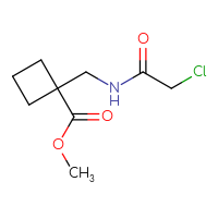 Chemical structure of methyl 1-[(2-chloroacetamido)methyl]cyclobutane-1-carboxylate - CSSB06358521435