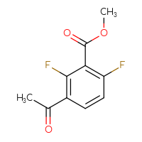 Chemical structure of methyl 3-acetyl-2,6-difluorobenzoate - CSSB06262524388