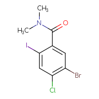 Chemical structure of 5-bromo-4-chloro-2-iodo-N,N-dimethylbenzamide - CSSB06358530900