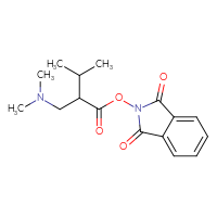 Chemical structure of 1,3-dioxo-2,3-dihydro-1H-isoindol-2-yl 2-[(dimethylamino)methyl]-3-methylbutanoate - CSSB06258923365