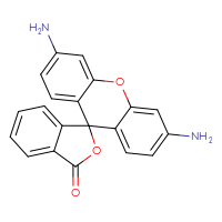 Chemical structure of 3',6'-diamino-3H-spiro[2-benzofuran-1,9'-xanthen]-3-one - CSSB20621657422