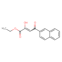 Chemical structure of ethyl 2-hydroxy-4-(naphthalen-2-yl)-4-oxobut-2-enoate - CSSB02255054842