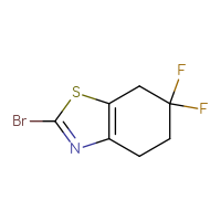 Chemical structure of 2-bromo-6,6-difluoro-4,5,6,7-tetrahydro-1,3-benzothiazole - CSSB00019515902