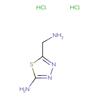 Chemical structure of 5-(aminomethyl)-1,3,4-thiadiazol-2-amine dihydrochloride - CSSB00015187273