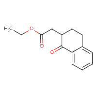Chemical structure of ethyl 2-(1-oxo-1,2,3,4-tetrahydronaphthalen-2-yl)acetate - CSSB01720971683