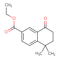 Chemical structure of ethyl 5,5-dimethyl-8-oxo-5,6,7,8-tetrahydronaphthalene-2-carboxylate - CSSB01402450464