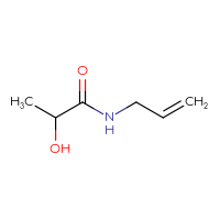 Chemical structure of 2-hydroxy-N-(prop-2-en-1-yl)propanamide - CSSB00000726567