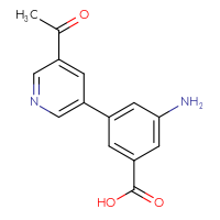 Chemical structure of 3-(5-acetylpyridin-3-yl)-5-aminobenzoic acid - CSSB06593736428
