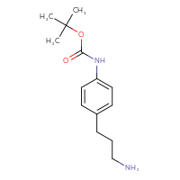 Chemical structure of tert-butyl N-[4-(3-aminopropyl)phenyl]carbamate - CSSB00010250727