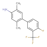 Chemical structure of 4'-fluoro-2,5-dimethyl-3'-(trifluoromethyl)-[1,1'-biphenyl]-4-amine - CSSB02265172224