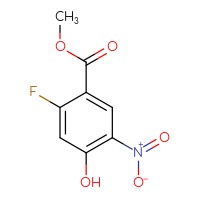 Chemical structure of methyl 2-fluoro-4-hydroxy-5-nitrobenzoate - CSSB00020683622