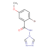 Chemical structure of 2-bromo-5-methoxy-N-(4H-1,2,4-triazol-4-yl)benzamide - CSSB00127455986