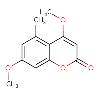 Chemical structure of 4,7-dimethoxy-5-methyl-2H-chromen-2-one - CSSB00010007998