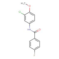 Chemical structure of N-(3-chloro-4-methoxyphenyl)-4-fluorobenzamide - CSSB00000579042