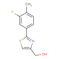 Chemical structure of [2-(3-fluoro-4-methylphenyl)-1,3-thiazol-4-yl]methanol - CSSB00012306590